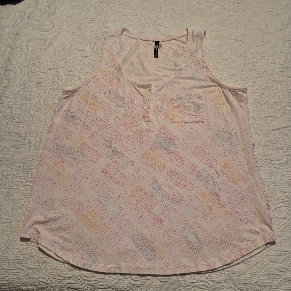 Torrid size 2 2X 18/20 sleep tank top pink with color fleck NWOT